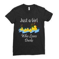 Just A Girl Who Likes Ducks Rubber Ducky Ladies Fitted T-shirt | Artistshot