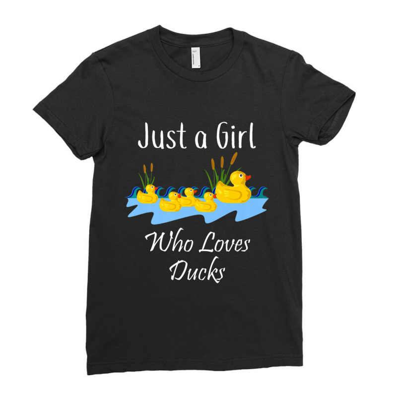 Just A Girl Who Likes Ducks Rubber Ducky Ladies Fitted T-Shirt by thangdinhsinhelf | Artistshot