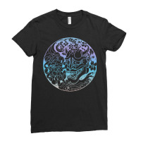 Samurai Warrior Mask, Hannya Oni Mask Japan Anime T Shirt Ladies Fitted T-shirt | Artistshot