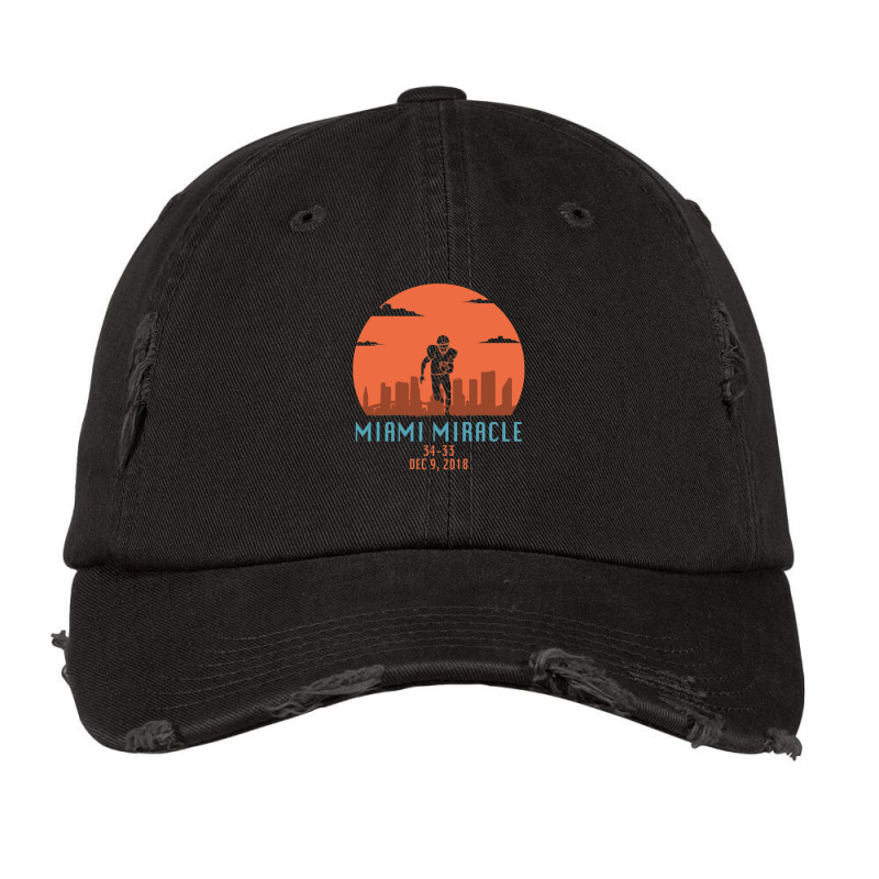 Miami Miracle Funny Football Dolphins Vintage Cap | Artistshot