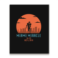 Miami Miracle Funny Football Dolphins Metal Print Vertical | Artistshot