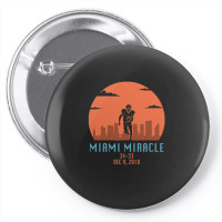 Miami Miracle Funny Football Dolphins Pin-back Button | Artistshot