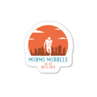 Miami Miracle Funny Football Dolphins Sticker | Artistshot