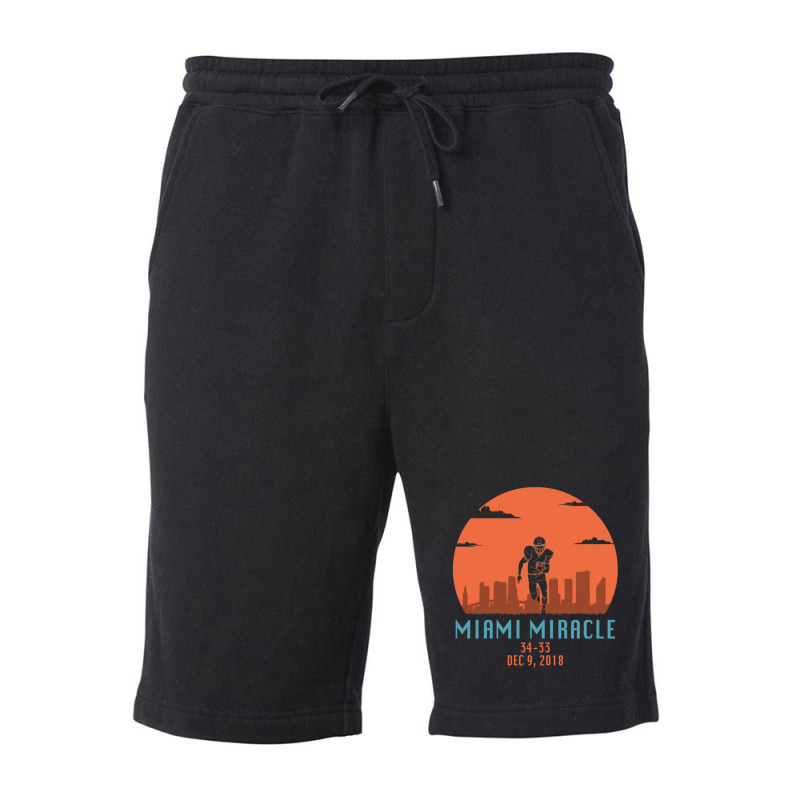 Miami Miracle Funny Football Dolphins Fleece Short | Artistshot