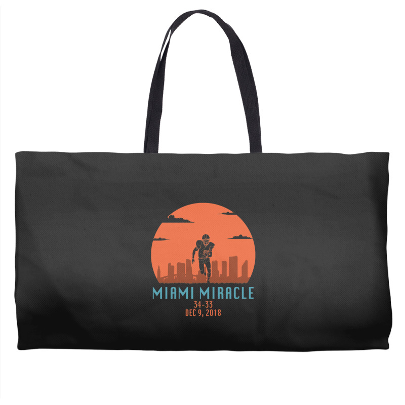 Miami Miracle Funny Football Dolphins Weekender Totes | Artistshot