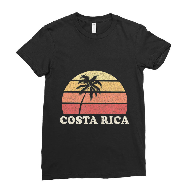 Costa Rica Vintage Retro 70s Throwback Ladies Fitted T-Shirt by cm-arts | Artistshot