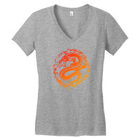 Red Dragon Women's V-neck T-shirt | Artistshot