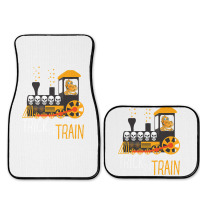 Trick Or Train Halloween Dinosaur Riding Train Funny Kids Premium T Sh Full Set Car Mats | Artistshot