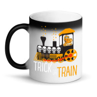 Trick Or Train Halloween Dinosaur Riding Train Funny Kids Premium T Sh Magic Mug | Artistshot