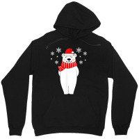 Polar Bear Christmas Pajamas Family Polar Bear In Santa Hat T-shirt Unisex Hoodie | Artistshot