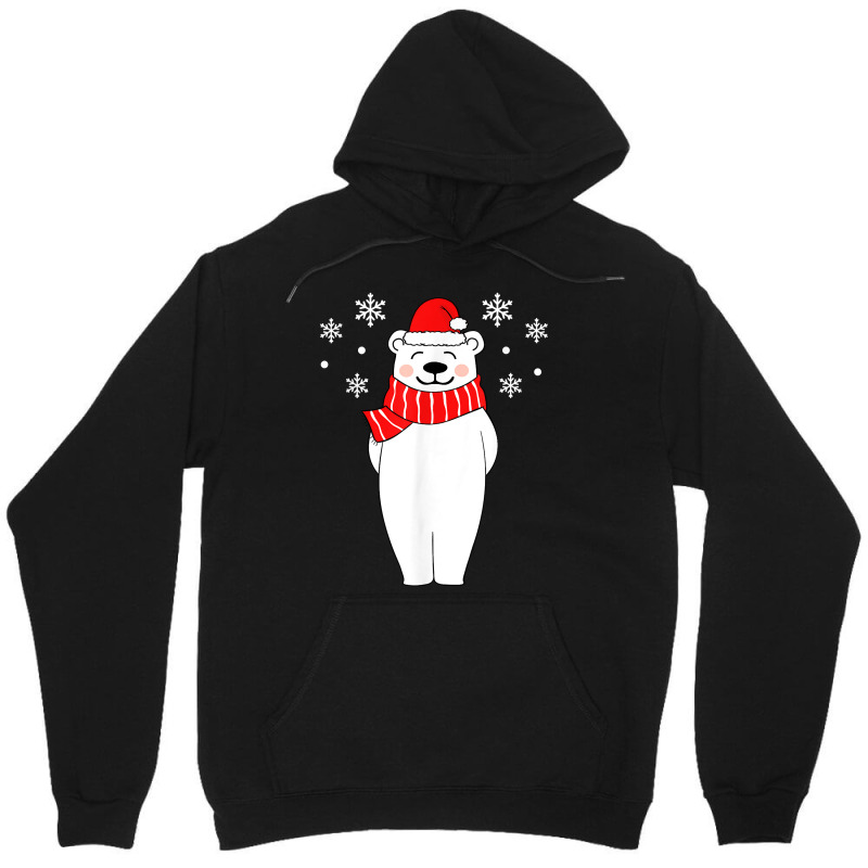 Polar Bear Christmas Pajamas Family Polar Bear In Santa Hat T-shirt Unisex Hoodie by cm-arts | Artistshot