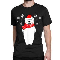 Polar Bear Christmas Pajamas Family Polar Bear In Santa Hat T-shirt Classic T-shirt | Artistshot