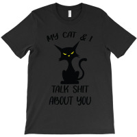 Good Omen Black Cat T-shirt | Artistshot