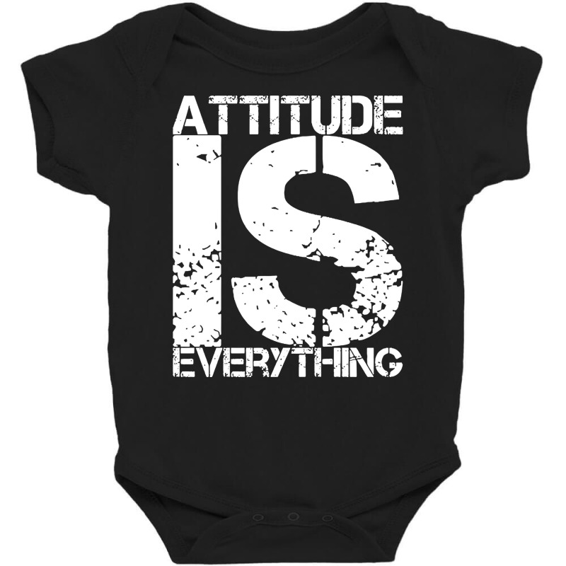 Attitude Is Everything - Inspirational Quote Gift - White Lettering - Baby Bodysuit by atereabag | Artistshot