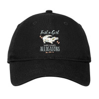 Just A Girl Who Loves Alligators Cute Floral Gator Women Adjustable Cap | Artistshot