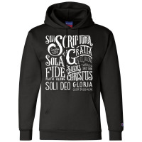 Sola Scriptura Protestant Christian Reformation 5 Solas Gift Sweatshir Champion Hoodie | Artistshot