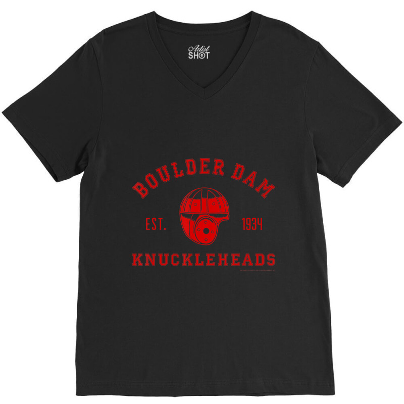 Boulder Dam Knuckleheads Curly V-neck Tee | Artistshot