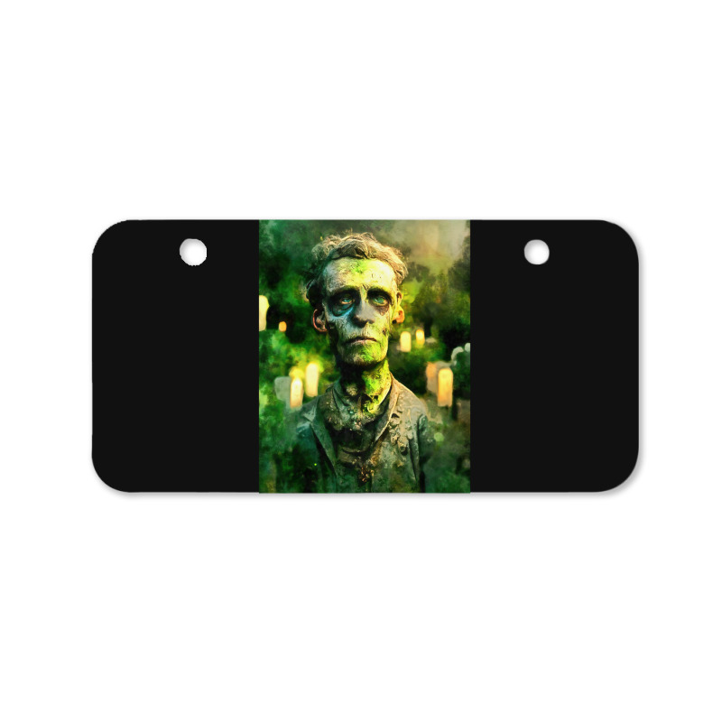 Zombie In Graveyard Bicycle License Plate | Artistshot