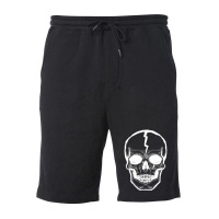 Lightning Skull Fleece Short | Artistshot