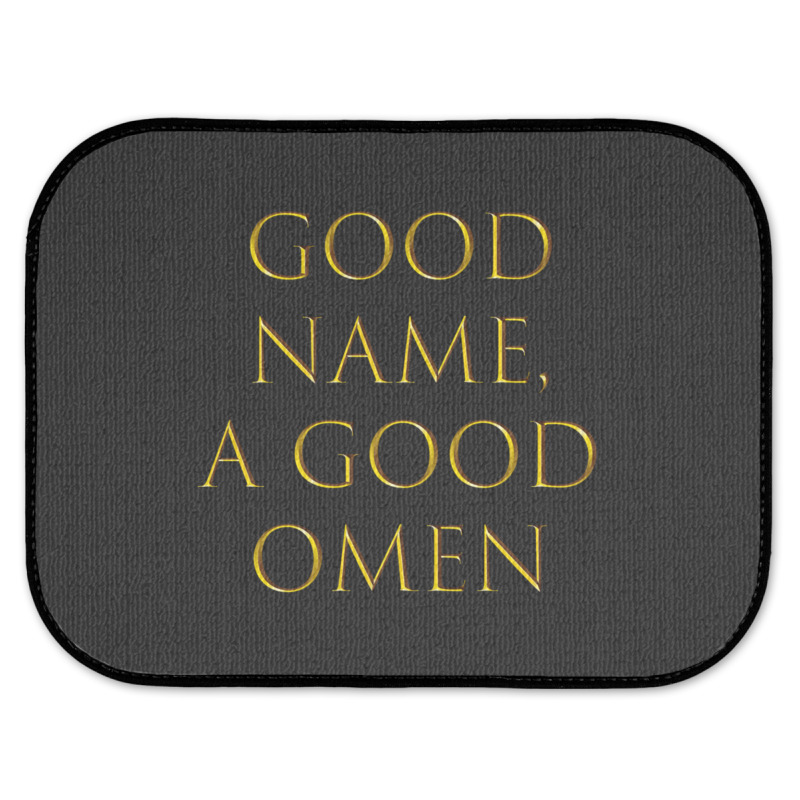 Latin Quote - Good Name, A Good Omen Rear Car Mat | Artistshot