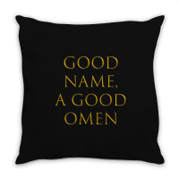 Latin Quote - Good Name, A Good Omen Throw Pillow | Artistshot