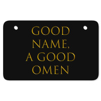 Latin Quote - Good Name, A Good Omen Atv License Plate | Artistshot