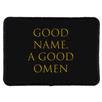 Latin Quote - Good Name, A Good Omen Rectangle Patch | Artistshot