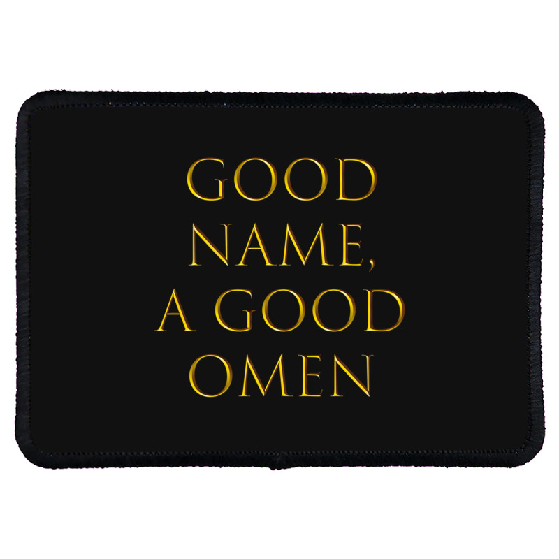 Latin Quote - Good Name, A Good Omen Rectangle Patch | Artistshot