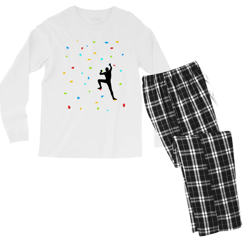 Climbing Wall Climbing Bouldering Men's Long Sleeve Pajama Set | Artistshot