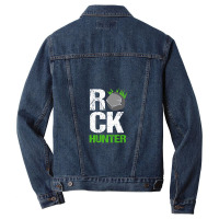 Rock Hunter Graphic Geologist Rock Collector Men Denim Jacket | Artistshot