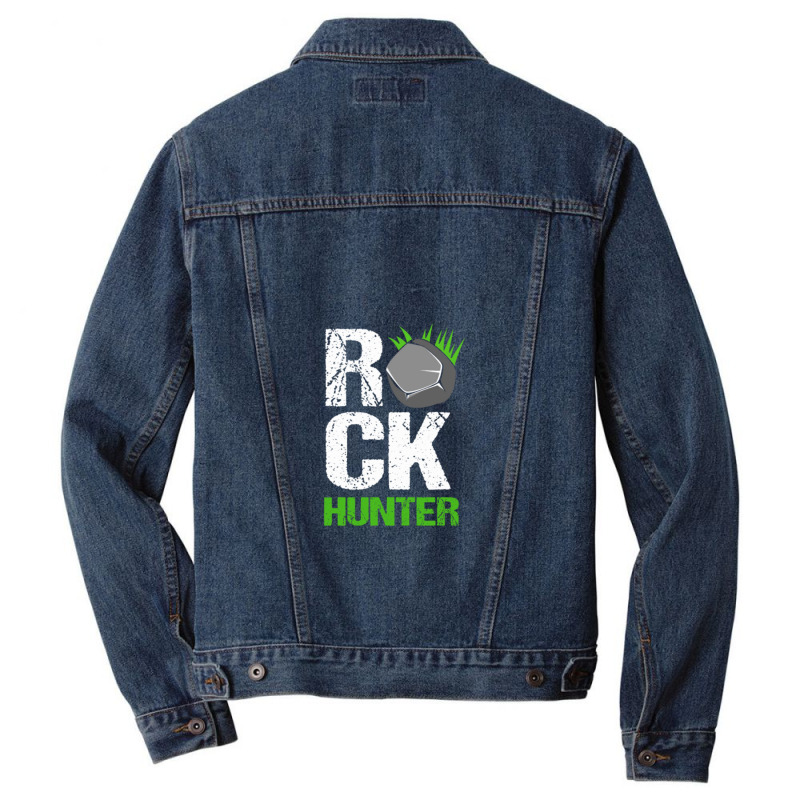 Rock Hunter Graphic Geologist Rock Collector Men Denim Jacket by MickeyRobison | Artistshot