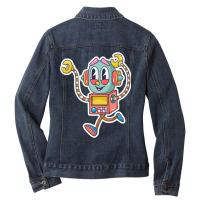 Robot Cartoon-jnxwo Ladies Denim Jacket | Artistshot