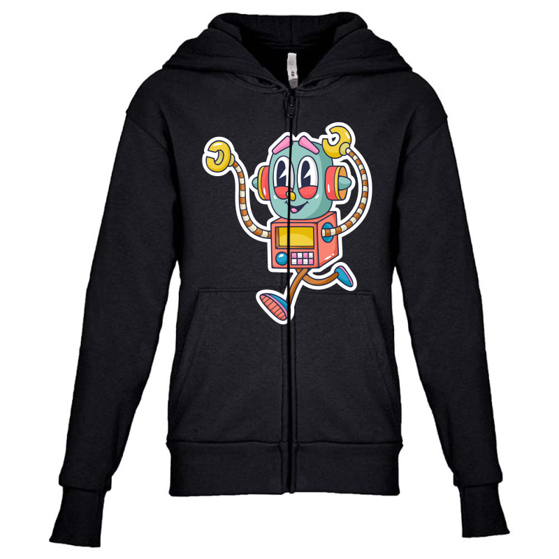 Robot Cartoon-jnxwo Youth Zipper Hoodie by brumfieldportillo7vlpq8 | Artistshot