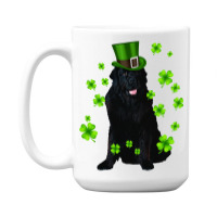 Dog Newfoundland St Patricks Day Puppy Animal 15 Oz Coffee Mug | Artistshot