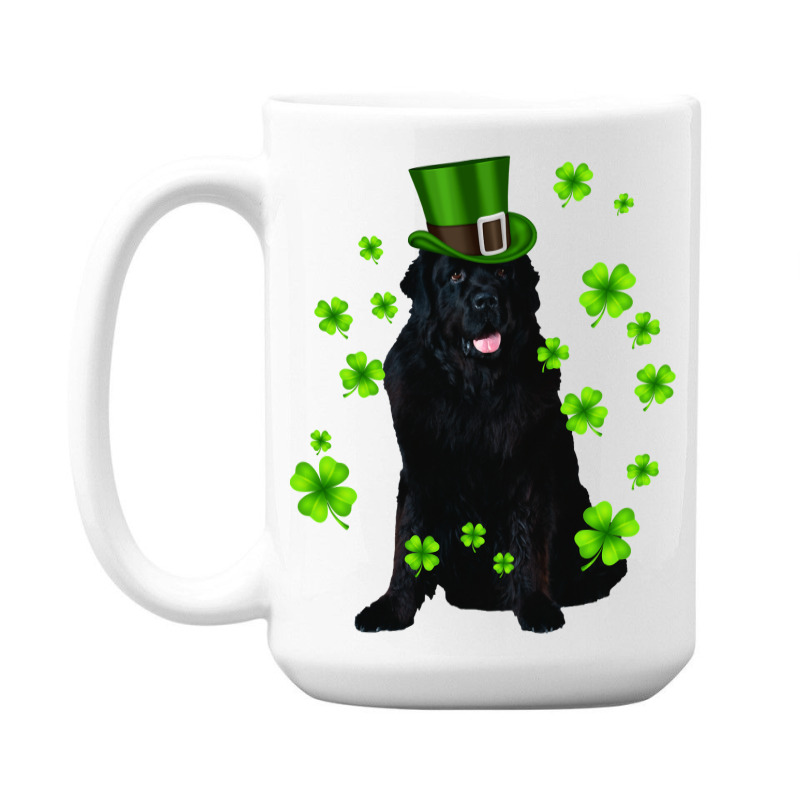 Dog Newfoundland St Patricks Day Puppy Animal 15 Oz Coffee Mug | Artistshot