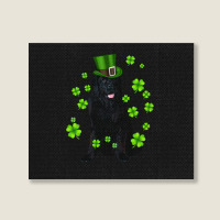 Dog Newfoundland St Patricks Day Puppy Animal Landscape Canvas Print | Artistshot