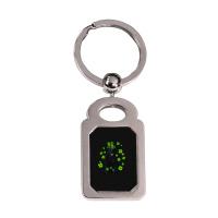 Dog Newfoundland St Patricks Day Puppy Animal Silver Rectangle Keychain | Artistshot