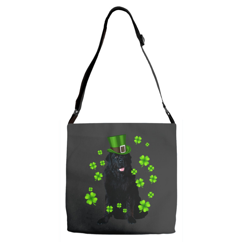 Dog Newfoundland St Patricks Day Puppy Animal Adjustable Strap Totes | Artistshot