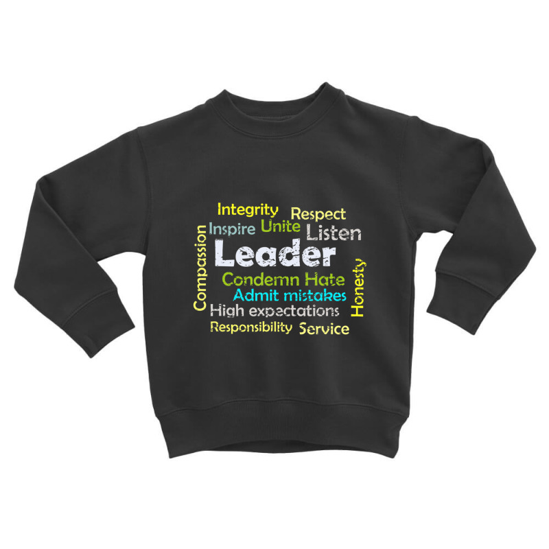 Leadership Inspire Unite And Condemn Hate Distressed Toddler Sweatshirt | Artistshot