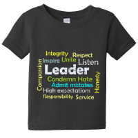 Leadership Inspire Unite And Condemn Hate Distressed Baby Tee | Artistshot