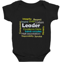 Leadership Inspire Unite And Condemn Hate Distressed Baby Bodysuit | Artistshot