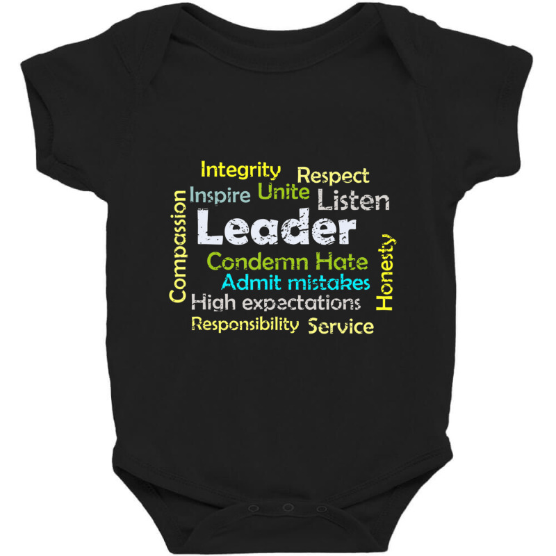 Leadership Inspire Unite And Condemn Hate Distressed Baby Bodysuit | Artistshot