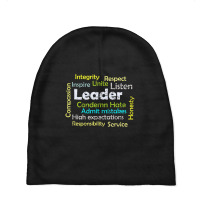 Leadership Inspire Unite And Condemn Hate Distressed Baby Beanies | Artistshot