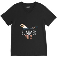 Simmer Vibes Swimming V-neck Tee | Artistshot