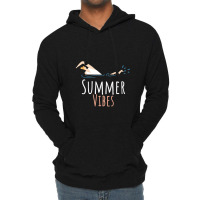 Simmer Vibes Swimming Lightweight Hoodie | Artistshot