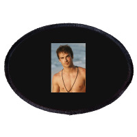 Ian Somerhalder Shirtless Gift Oval Patch | Artistshot