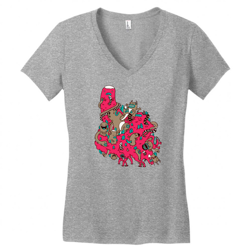 Psychedelic Smoke In Pink Women's V-Neck T-Shirt by DitreamX | Artistshot