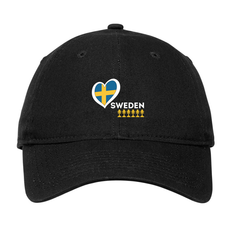 Eurovision Song Contest Sweden, 6 Victories Active Adjustable Cap | Artistshot