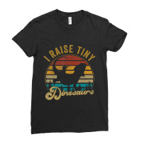 I Raise Tiny Dinosaur Vintage Retro 70s Bearded Dragon Ladies Fitted T-shirt | Artistshot