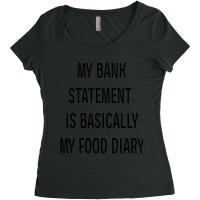 My Bank Statement Is Basically My Food Diary Fitted Women's Triblend Scoop T-shirt | Artistshot